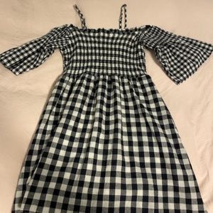 Black and White Plaid Sundress Women's S